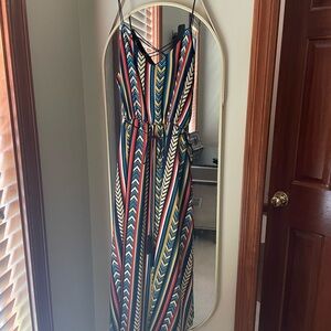Multicolor Chevron Maxi Dress